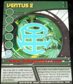 Bakugan Battle Brawlers MAGNETIC ACTION Ability Card 25/48b BA220